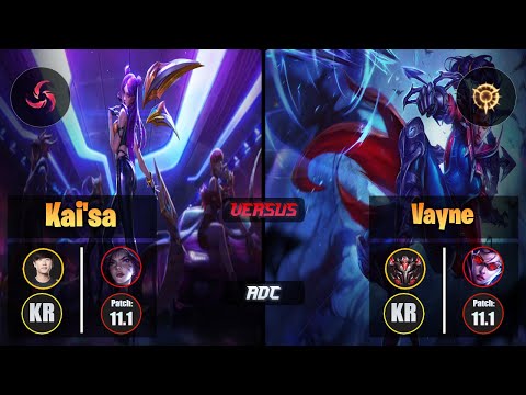 Ruler KAI'SA (ADC) [Hail of Blades] VS VAYNE - Grandmaster KR Patch 11.1