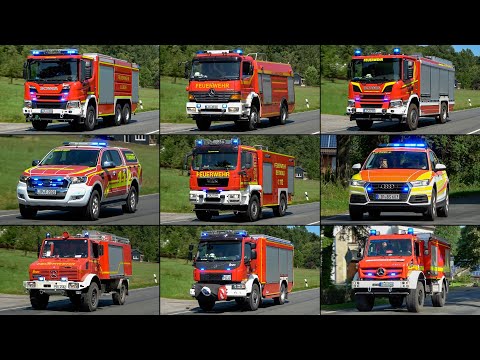 [GROßER WALDBRAND | 500 Einsatzkräfte] - Alarmfahrten von FEUERWEHR & mehr zur GROßÜBUNG in Lippe