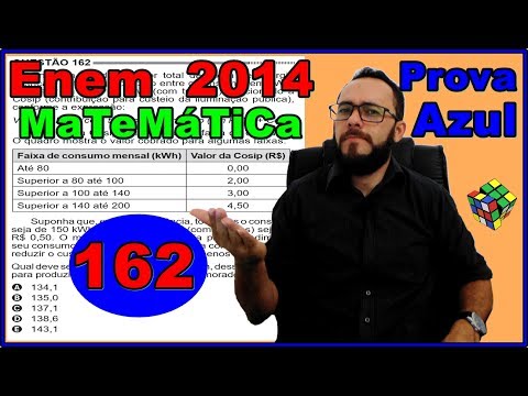 Enem 2014 - Questão 162 - Prova azul - Matemática (porcentagem e função do 1º grau)