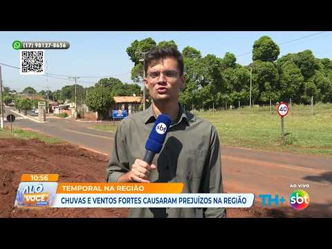 Temporal provoca danos em Palmeira d´Oeste