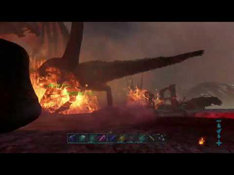 Ark: Survival Evolved Dragon Boss Battle with Boosted Dino's!