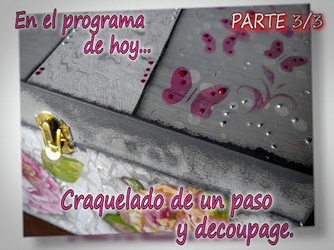 Craquelado de un paso y decoupage 3/3