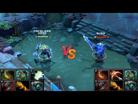 Dota 2 | Faceless Void vs Sven lvl 30 | [WITH SKILLS] | Full Items