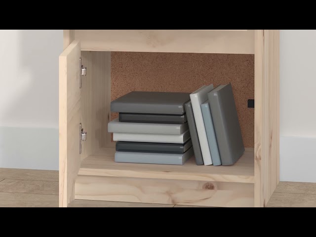 Video teaser per 808123 vidaXL Bedside Cabinet 40x31x50 cm Solid Wood Pine