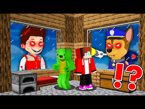 JJ and Mikey found PAW PATROL.EXE and  in MINECRAFT - Maizen