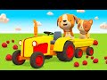 Tractors On A Farm Car Cartoons For Kids Helper Cars Cartoon Full Episodes Street Vehicles