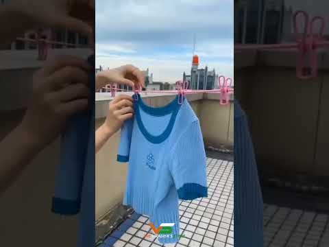 Pink Cloth Drying Rope