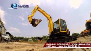 preview picture of video 'EHY07-2915 HYUNDAI ROBEX555-7 2007 YEAR USED EXCAVATOR LEADERS CONSTRUCTION MACHINERY LEADERS THUND'