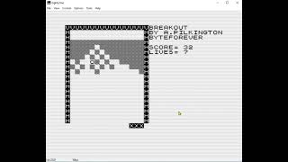 ZX81 Breakout fixed some bugs and ball dynamics