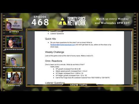 The Trinity Force Podcast - Episode 468: "Where is the fire?"