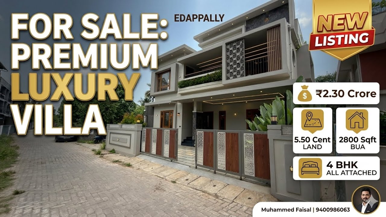 🏡 LUXURY 4 BHK VILLA FOR SALE – EDAPPALLY, MAROTTICHODU