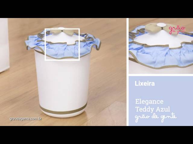 Lixeira Elegance Teddy Azul | Ref: 59202