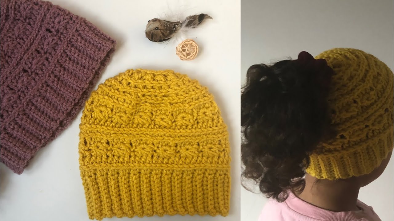 Bonnet queue de cheval/ Messy Bun hat