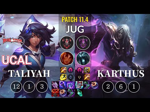 KT Ucal Taliyah vs Karthus Jungle - KR Patch 11.4