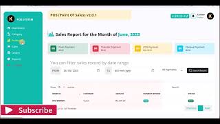Point Of Sales Management System (POS) With Free Source Code