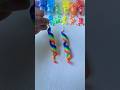 Perler Beads Spiral Rainbow Earrings 🌈 | Hama Beads #shorts #viral #perlerbeads