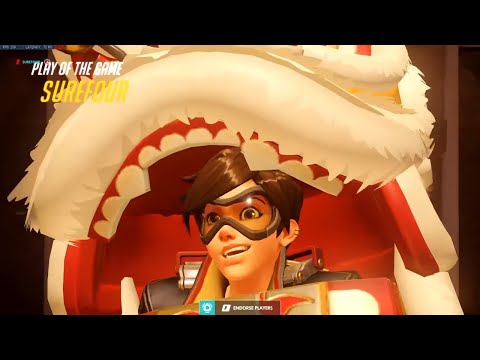 SUREFOUR DPS MAIN - TRACER! POTG! 39 ELIMS! [ OVERWATCH SEASON 25 TOP 500 ]