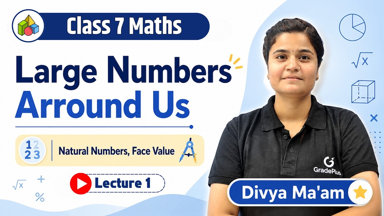L01 Large Numbers Around Us | Natural Numbers, Face Value, Place Value