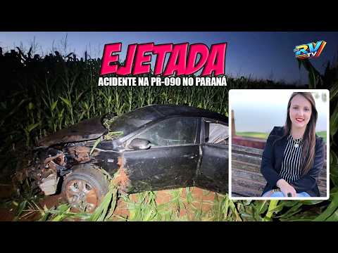 (( EJETADA )) Saída de pista termina em MORTE DE MOTORISTA na PR-090 em Alvorada do Sul PR