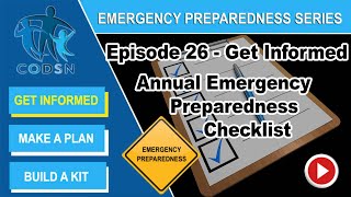 Annual Emergency Preparedness Checklist | CODSN