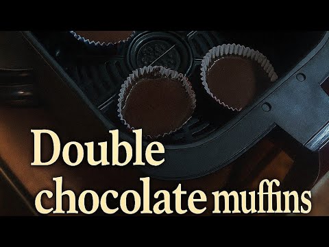 Double chocolate muffins in Air fryer  #happybakerytraining