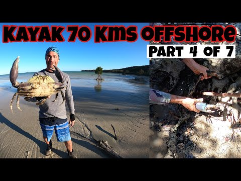 PART 4 Sea kayaking 70kms Offshore in a sailing hobie ai (Camp set up / Bat colony / Rockpool dive)
