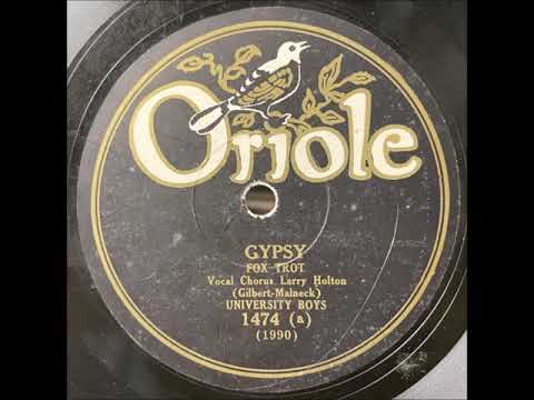 University Boys [Harry Reser's Rounders] "Gypsy" 1929 Roaring Twenties Jazz Band 78 RPM