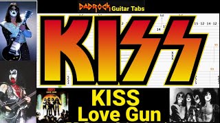 Love Gun - KISS - Guitar + Bass TABS Lesson