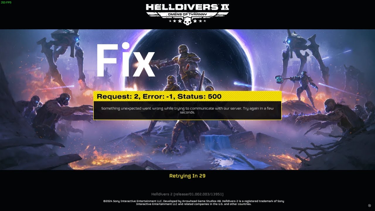 Helldivers 2 リクエスト 16 エラー 0 ステータス 504 を修正する方法