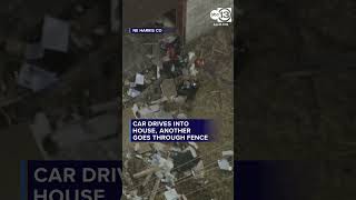 HCSO responds to 2-vehicle crash after car reportedly drives into house, another goes through fence