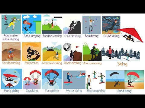 Extreme Sports List in English &bull; 7ESL