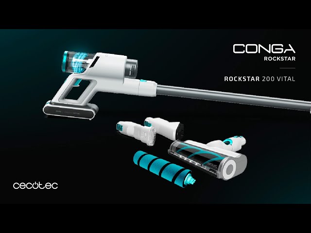 Aspirateur sans Fil Cecotec Conga RockStar 200 Vital 330W 50 min Filtration Cyclonique 0,4L video