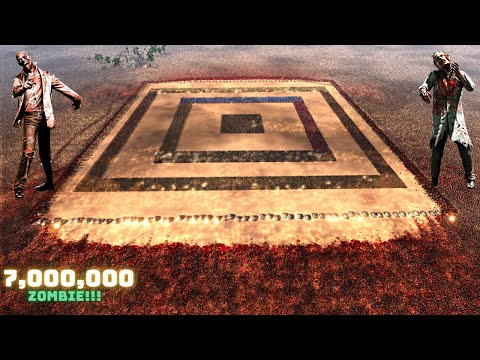 7,000,000 ZOMBIE attack HUMAN & ORC Alliance - Epic Battle Simulator 2 - UEBS 2