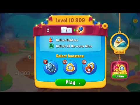 FISHDOM: 🐠🐬🦈 💥💥 Level 10907 Hard Level, 10908, 10909, 10910 Super Hard level 💥💥 No Boosters 💣🧨 💥💥