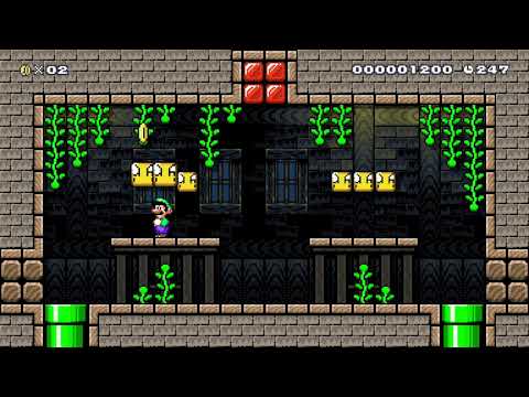 W5-3 Ghosthouse of Insanity by moomoo314 🍄 Super Mario Maker 2 🍄 No Commentary　⚿aas