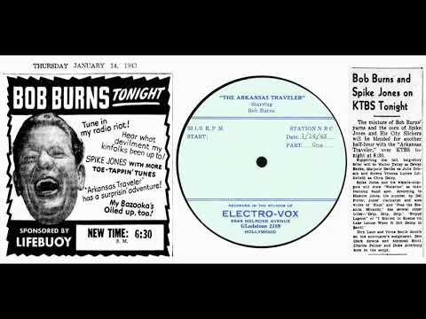Bob Burns "Arkansas Traveler" Radio Show with Spike Jones January 14, 1943