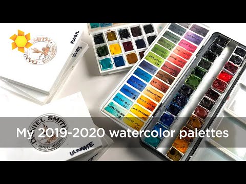 My Daniel Smith Watercolor Palettes for 2019-2021 Video