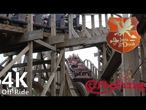 Joris en de Draak - 4K UHD Off-Ride - Efteling - GCI Wooden Coaster - Cinematic