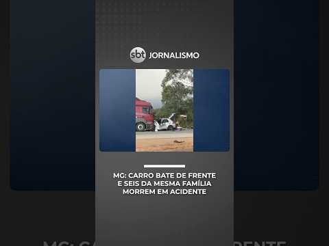 Seis da mesma família morrem após carro bater de frente com carreta em MG | #SBTNotícias