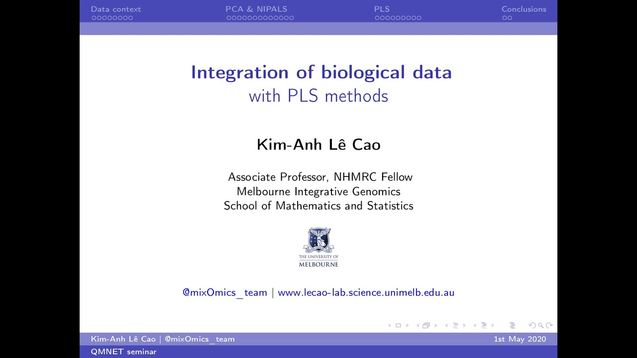 PLS methods in mixOmics: PCA and PLS