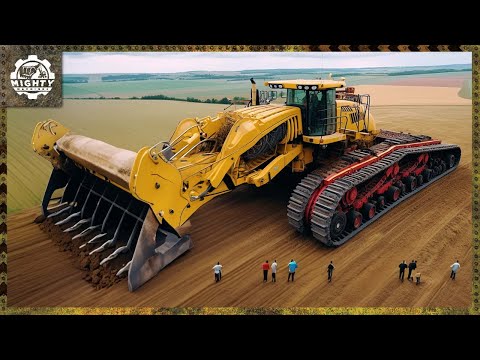 Gigantic Dangerous Agricultural Machines Operating At An Insane Level