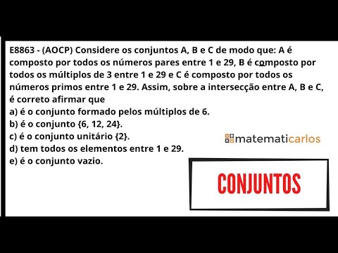 27. Conjuntos - Questão 2 de Concursos e Vestibulares - E8863