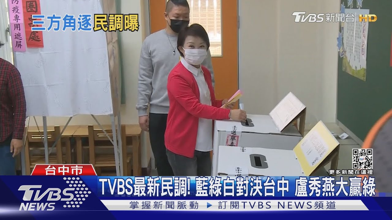 TVBS最新民調!藍綠白對決台中 盧秀燕大贏綠
