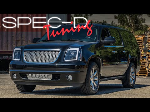 SPECDTUNING INSTALLATION VIDEO: 2007-2014 GMC YUKON PROJECTOR SWITCHBACK HEADLIGHTS