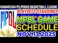MPBL DIVISION SEMIFINALS LATEST TEAM STANDINGS NOVEMBER 11 2025 MPBL GAME SCHEDULE NOVEMBER 13 2025
