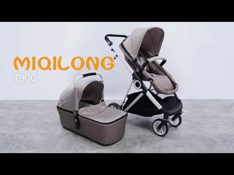 Відео огляд Miqilong Універсальна коляска 2в1 Mi baby T900 бежева