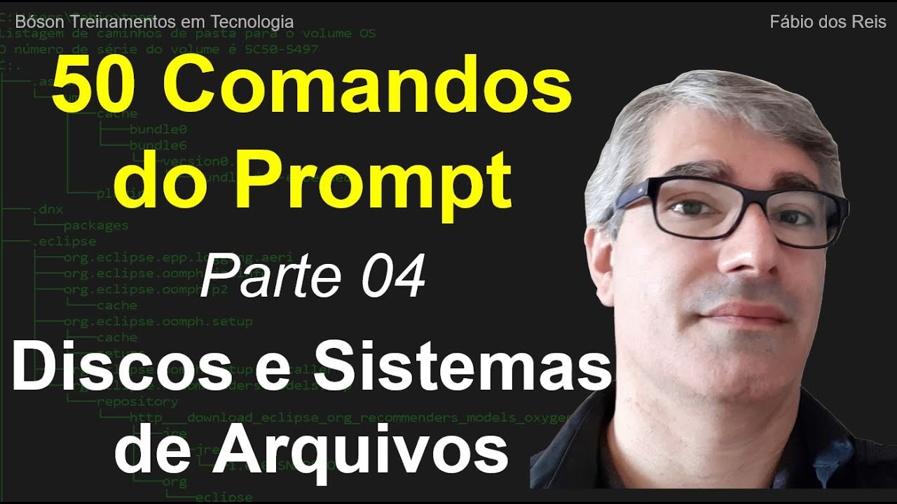 50 comandos do Prompt de Comandos 04 - Discos e Sistema de Arquivos