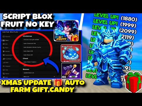 No Key Script Blox Fruit Christmas Update REDZ HUB 🔥 AUTO CANDY FARM, AUTO DUNGEON, KRNL DELTA