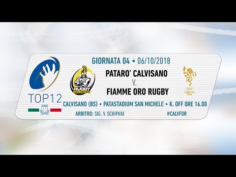 TOP12 2018/19, Giornata 4 - Patarò Calvisano v Fiamme Oro Rugby