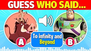 Can You Guess WHO SAID IT? | Disney, Pixar & Cartoon Movies | Toy Story, Lion King and More!